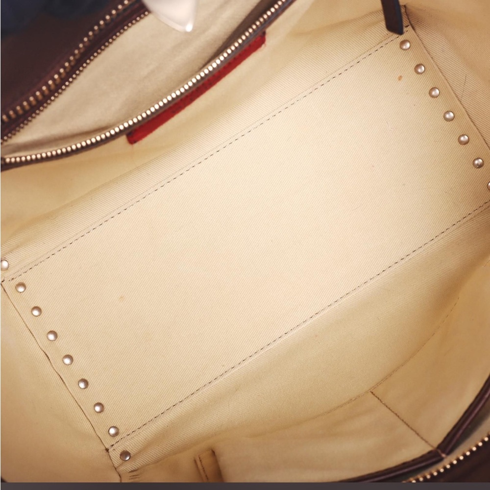 Valentino Garavani Rockstud Double Handle Tote - Soft Calfskin Leather - (Rubin) - Picture 5 of 9